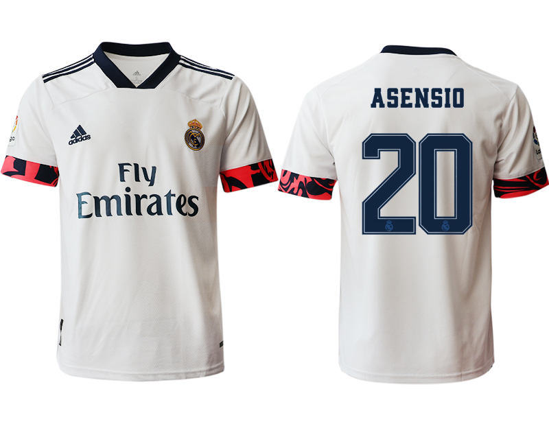 Men 2020-2021 club Real Madrid home aaa version #20 white Soccer Jerseys2->real madrid jersey->Soccer Club Jersey